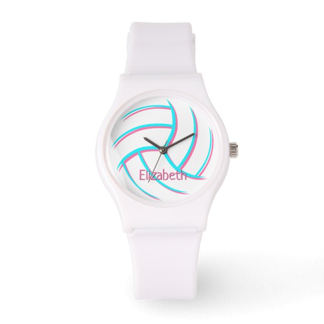 minimalist style custom girls volleyball watch (Front)