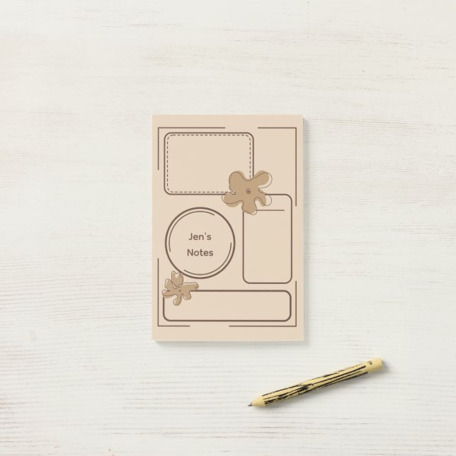 Minimalist Style Flower Notes Background (On Desk)