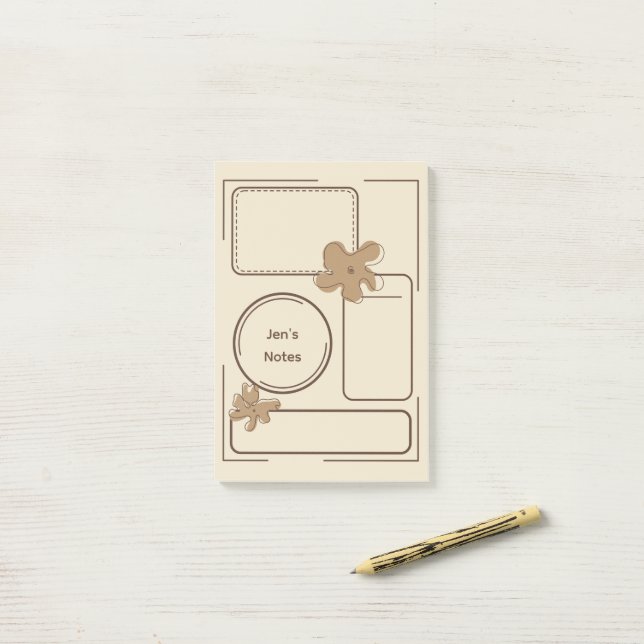Minimalist Style Flower Notes Background (On Desk)