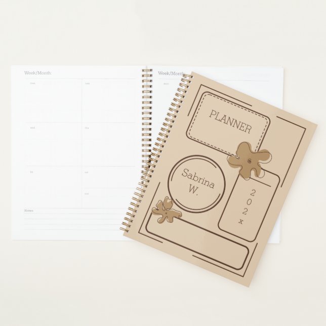 Minimalist Style Flower Notes Background Planner (Display)