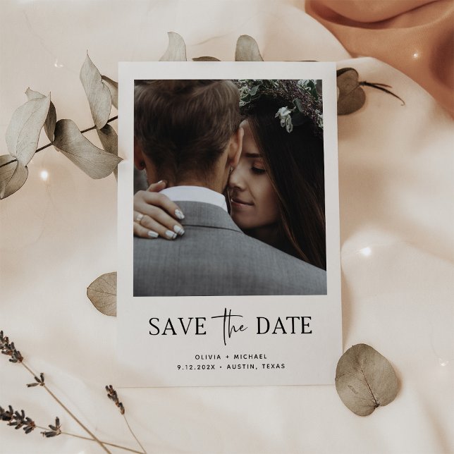 Minimalist Style | One Photo Save The Date (Creator Uploaded)