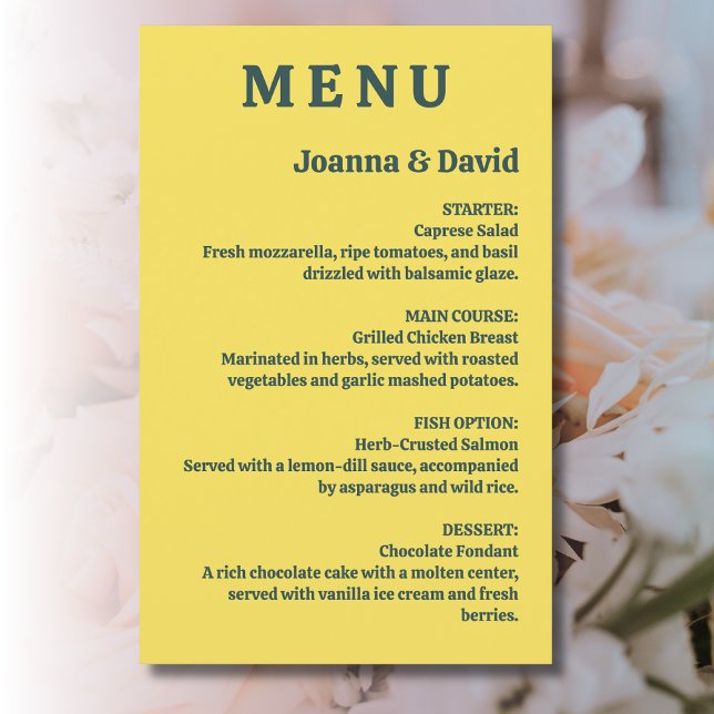 Minimalist Style | Retro Typewriter Wedding Menu (Creator Uploaded)