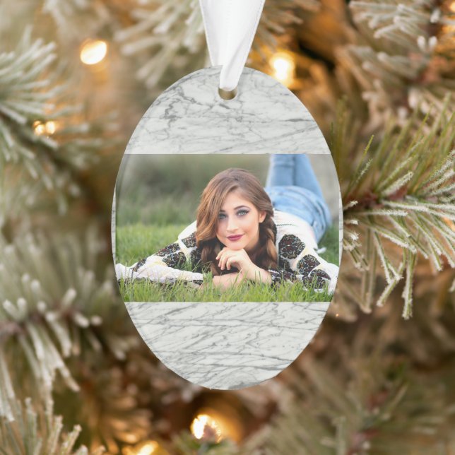 minimalist stylish modern chic grey marble ornament (Tree)