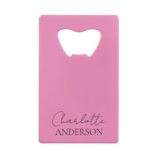 Minimalist Stylish Monogram Name Pink