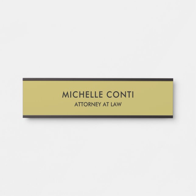 Minimalist Stylish Professional Vegas Gold Colour Door Sign (Front)