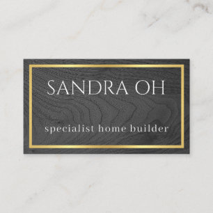 Minimalist Stylish Timber Wood Interior Decor Business Card