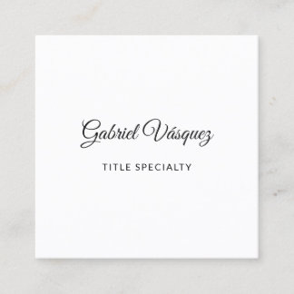 Minimalist Stylish Vibe Square Business Card
