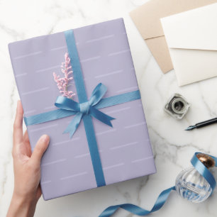 Minimalist Subtle Lines on Pastel Purple Wrapping Paper