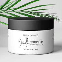 Minimalist Sugar Scrub Body Butter Jar Wrap Label