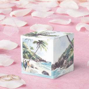 Minimalist Summer Beach Destination Wedding Favour Box