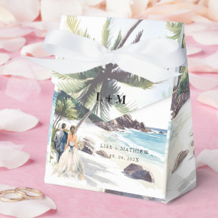 Minimalist Summer Beach Destination Wedding Favour Box