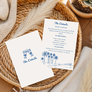 Minimalist Summer Romantic Palm Whimsical Wedding Invitation
