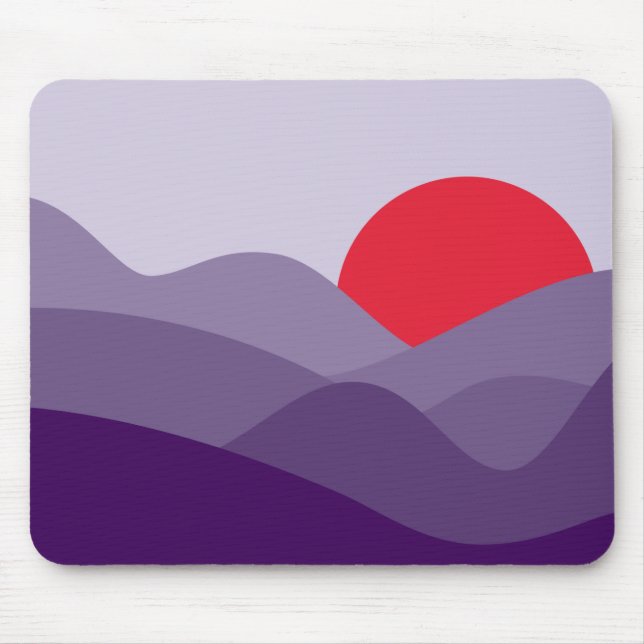 Minimalist Sun Mauve Purple Mouse Mat (Front)