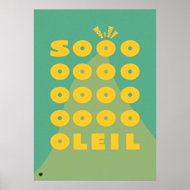 Minimalist Sun Quote Art Print 'Soleil' (Front)
