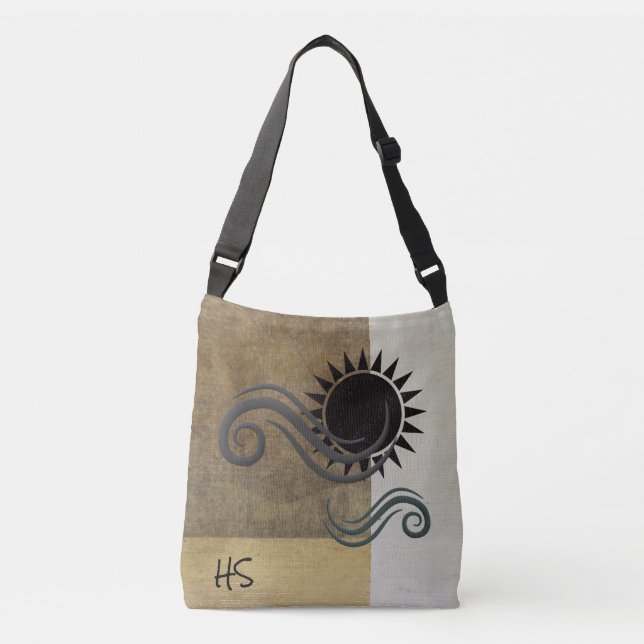 Minimalist Sun Wind Personalised Tote Bag (Front)