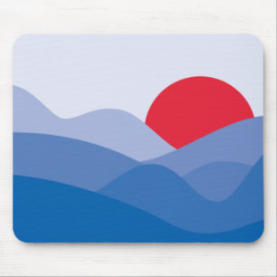 Minimalist Sun Yale Blue Mouse Mat