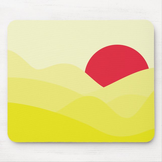 Minimalist Sun Yellow Mouse Mat (Front)