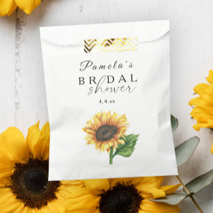 Minimalist sunflower Bridal Shower Favour Bags