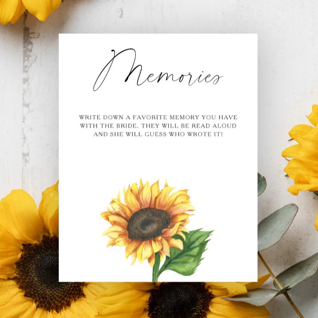Minimalist sunflower Memories with the bride Poster (Creator Uploaded)