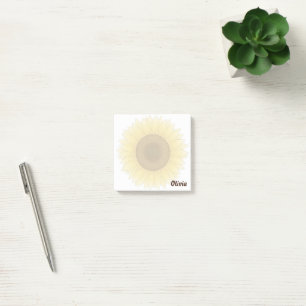 Minimalist Sunflower Personalised Sticky Note