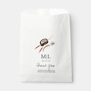 Minimalist Sushi Rolls Chopsticks Favour Bags