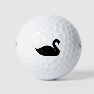 Minimalist swan design golf ball
