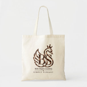 Minimalist Swan Line Art Elegant Aesthetic Canvas  Tote Bag