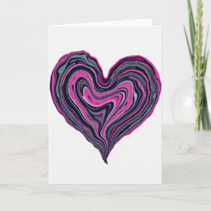 Minimalist Swirl Heart Card