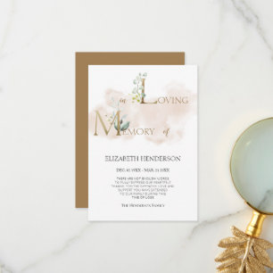 Minimalist Sympathy Flat Thank You Card