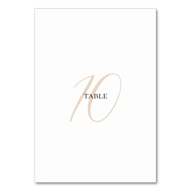 Minimalist Table Number (Front)