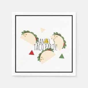 Minimalist Taco Birthday Taco Fiesta Baby Shower Napkin