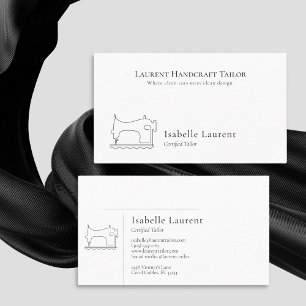 Minimalist Tailor Seamstress professional Business Card