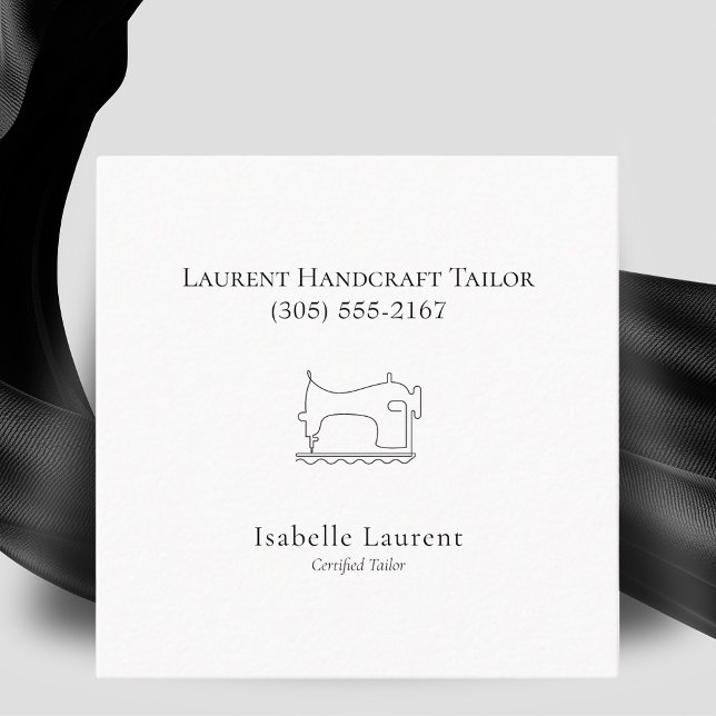 Minimalist Tailor Seamstress professional Calling Card (Creator Uploaded)