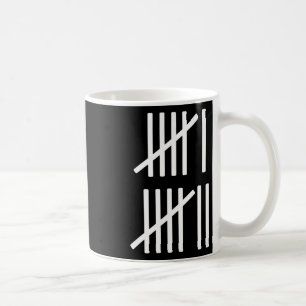 Minimalist Tally Marks Counting 67 Meme Slang 6 7  Coffee Mug