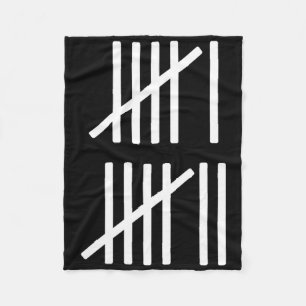 Minimalist Tally Marks Counting 67 Meme Slang 6 7  Fleece Blanket