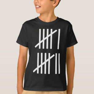 Minimalist Tally Marks Counting 67 Meme Slang 6 7 T-Shirt