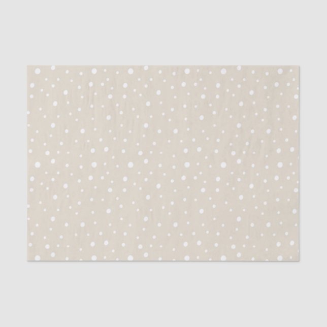Minimalist Tan Artistic Dots Tissue Paper (Front)