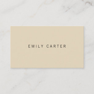 Minimalist Tan Business Card