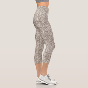 Minimalist Tan Geometric Print Leggings