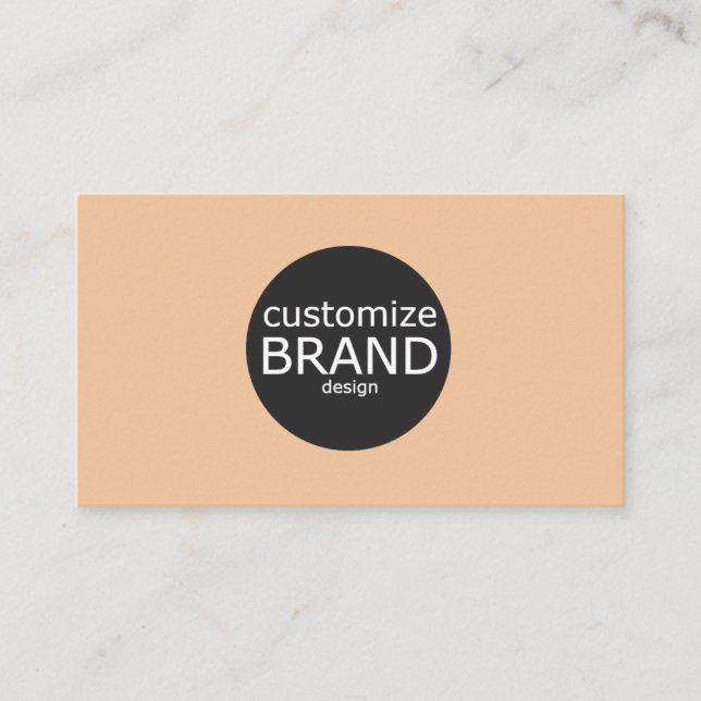 Minimalist Tan Professional Corporate Logo  Business Card (Front)