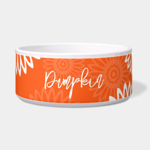 Minimalist tangerine orange daisy floral Pet Name