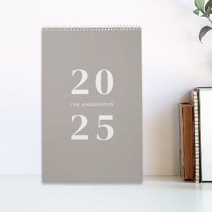 Minimalist Taupe Photo Calendar