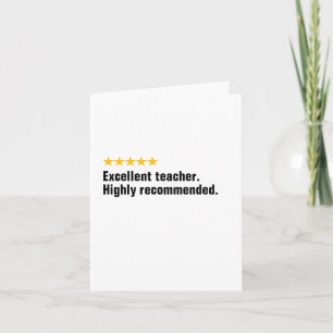 Minimalist Teacher Appreciation Card