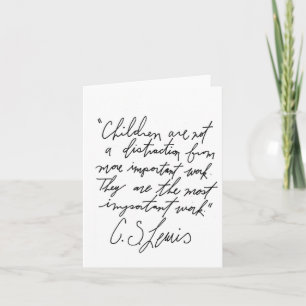 Minimalist teacher appreciation card, C.S. Lewis Card