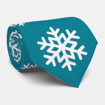 Minimalist Teal and White Snowflakes Holiday Xmas