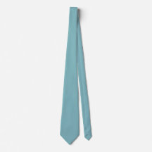 Minimalist Teal Blue Solid Colour Necktie 