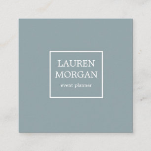 Minimalist Teal   Business Card