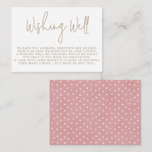 Minimalist Teddy Bear Wishing Well Baby Shower  Enclosure Card