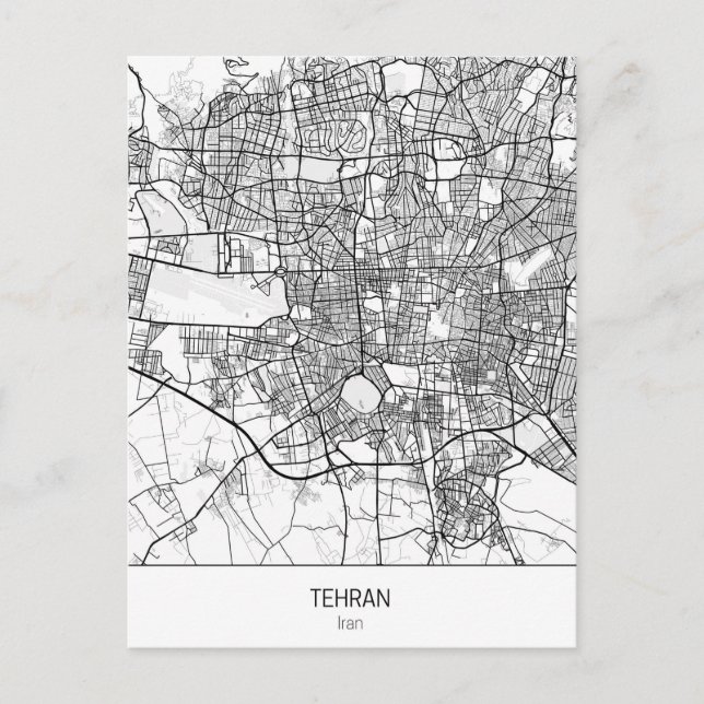 minimalist Tehran Iran Postcard (Front)