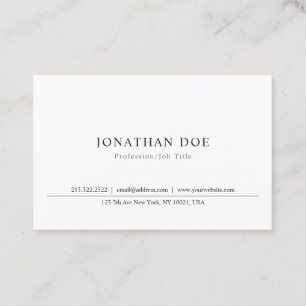 Minimalist Template Classic Professional Elegant Business Card
